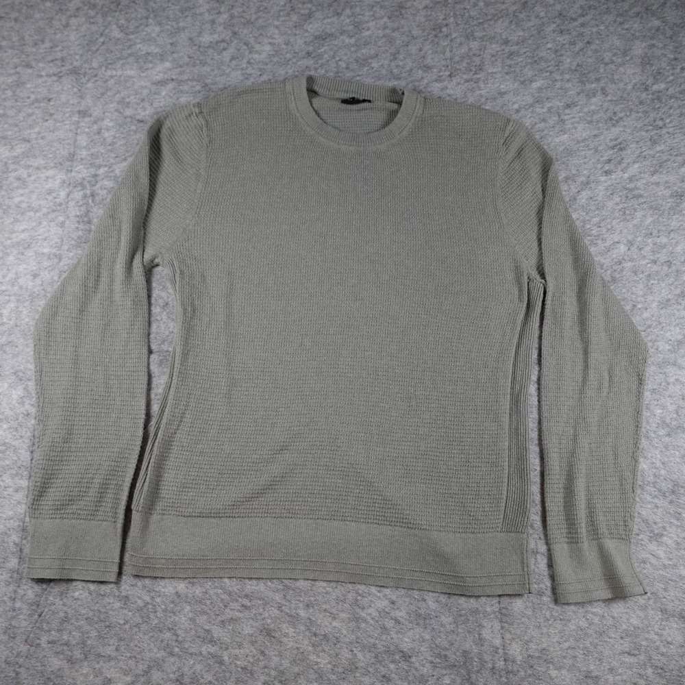 Velvet‎ Graham Spencer Top Womens Extra Large Green Waffle Knit Crew Long Sleeve
